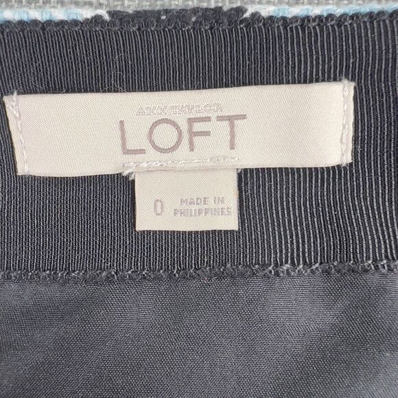 Ann Taylor Skirt Sz 0 Mini Tribal Aztec Print Black Yellow Red Side Zip Textured - Picture 5 of 14